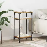 Masă laterală cu raft Lemn Vechi 40 x 30 x 75 cm Lemn compozit GartenMobel Dekor