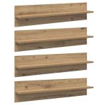 Șemele de perete 4 pcs Stejar Artizanal 80 x 11,5 x 18 cm GartenMobel Dekor