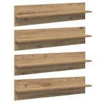 Șemele de perete 4 pcs Stejar Artizanal 80 x 11,5 x 18 cm GartenMobel Dekor