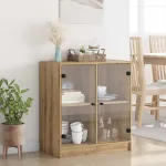 Dulap lateral Stejar Artizanal 68 x 37 x 75,5 cm Lemn compozit GartenMobel Dekor