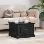 Masă de cafea Stejar Negru 50 x 50 x 35 cm Lemn compozit GartenMobel Dekor