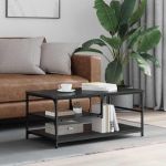 Masă de cafea Stejar Negru 90 x 49 x 40 cm Lemn compozit GartenMobel Dekor
