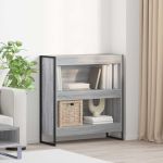 Dulap pentru cărți Gri Sonoma 80 x 30 x 155 cm Lemn compozit GartenMobel Dekor