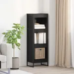 Dulap pentru cărți Stejar Negru 80 x 30 x 155 cm Lemn compozit GartenMobel Dekor