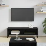Cabinet TV Stejar Negru 100 x 36.5 x 30.5 cm Lemn compozit GartenMobel Dekor
