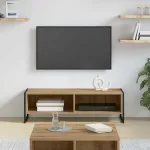 Cabinet TV Stejar artizanal 100 x 36.5 x 30.5 cm Lemn compozit GartenMobel Dekor