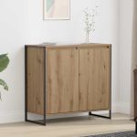 Dulap lateral Stejar artizanal 79 x 36 x 75 cm Lemn compozit GartenMobel Dekor