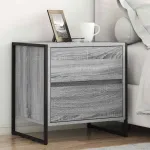 Noptieră cu sertar Gri Sonoma 50 x 39.5 x 50 cm Lemn compozit GartenMobel Dekor