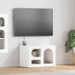 Cabinet TV Alb lucios 60 x 35 x 40 cm Lemn compozit GartenMobel Dekor