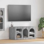 Cabinet TV Gri Sonoma 80 x 35 x 40 cm Lemn compozit GartenMobel Dekor