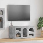 Cabinet TV Gri din beton 80 x 35 x 40 cm Lemn compozit GartenMobel Dekor