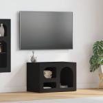 Cabinet TV Negru 60 x 35 x 40 cm Lemn compozit GartenMobel Dekor