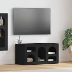 Cabinet TV Negru 80 x 35 x 40 cm Lemn compozit GartenMobel Dekor