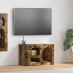 Cabinet TV Stejar fumuriu 60 x 35 x 40 cm Lemn compozit GartenMobel Dekor