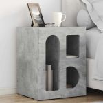 Noptieră Gri din beton 40 x 35 x 50 cm Lemn compozit GartenMobel Dekor