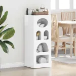 Bufet Alb lucios 40 x 35 x 100,5 cm Lemn compozit GartenMobel Dekor