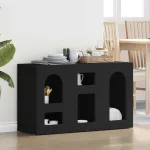 Bufet Negru 100 x 35 x 59 cm Lemn compozit GartenMobel Dekor