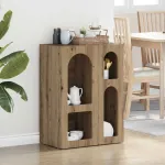 Bufet Stejar Artizanal 59 x 35 x 80.5 cm Lemn compozit GartenMobel Dekor