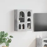 Dulap suspendat Gri din beton 59 x 20 x 71.5 cm Lemn compozit GartenMobel Dekor