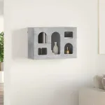 Dulap suspendat Gri din beton 60 x 20 x 40 cm Lemn compozit GartenMobel Dekor