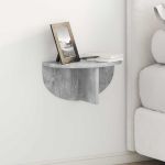 Raft de perete Gri din beton 38 x 19 x 19 cm Lemn compozit GartenMobel Dekor