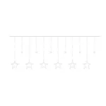 Instalatie luminoasa tip perdea, model stea mare, alb cald, 8 moduri iluminare, interior-exterior, IP44, 138 LED, 2.5 m GartenVIP DiyLine