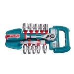 TOTAL - TRUSA DE CHEI TUBULARE 1/2 CU ANTRENOR 12 PIESE (INDUSTRIAL) PowerTool TopQuality