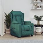 Fotoliu rabatabil electric, verde închis, material textil GartenMobel Dekor