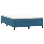 Pat cu arcuri fără saltea Albastru închis 140x210 cm catifea GartenMobel Dekor