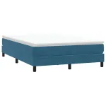 Pat cu arcuri fără saltea Albastru închis 160x210 cm catifea GartenMobel Dekor