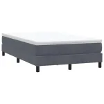 Pat cu arcuri fără saltea Gri închis 120x210 cm catifea GartenMobel Dekor