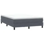 Pat cu arcuri fără saltea Gri închis 140x210 cm catifea GartenMobel Dekor