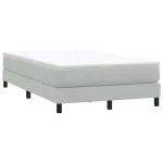 Pat cu arcuri fără saltea gri deschis 120x210 cm catifea GartenMobel Dekor