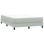 Pat cu arcuri fără saltea gri deschis 160x210 cm catifea GartenMobel Dekor