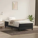 Pat cu arcuri fără saltea negru 100x220 cm catifea GartenMobel Dekor