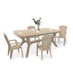 Curver Set mobilier de grădină Baltorini 4+1 cappuccino Mobalis Homvera
