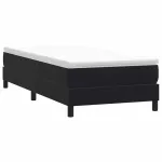 Pat cu arcuri fără saltea negru 100x210 cm catifea GartenMobel Dekor