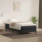 Pat cu arcuri fără saltea negru 80x220 cm catifea GartenMobel Dekor