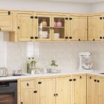 Dulap cu raft cu ușă Miere 60 x 32 x 40 cm Lemn de pin masiv GartenMobel Dekor