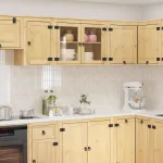 Dulap cu raft cu ușă Miere 60 x 32 x 40 cm Lemn de pin masiv GartenMobel Dekor