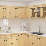 Dulap cu raft cu ușă Miere 80 x 80 x 60 cm Lemn de pin masiv GartenMobel Dekor