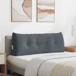 Perna pentru spate Gri închis 120 x 24 x 50 cm Catifea GartenMobel Dekor