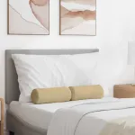 Perne Bolster 2 pcs Gri Verde Ø 15 x 40 cm GartenMobel Dekor