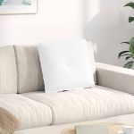 Perna pentru spate Alb 50 x 19 x 45 cm țesătură GartenMobel Dekor