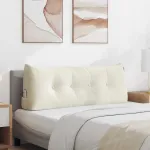 Perna pentru spate Crem 120 x 24 x 50 cm Catifea GartenMobel Dekor