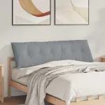 Perna pentru spate Gri deschis 160 x 19 x 50 cm țesătură GartenMobel Dekor