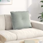 Perna pentru spate Gri deschis 60 x 50 cm Țesătură din corduroy GartenMobel Dekor