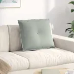 Perna pentru spate Gri deschis 60 x 50 cm Țesătură din corduroy GartenMobel Dekor