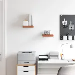 Raft de perete 2 pcs Roșu 23 x 23,5 x 4 cm Lemn compozit GartenMobel Dekor