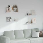 Raft de perete 4 pcs Marmură albă 80 x 9 x 3 cm Lemn compozit GartenMobel Dekor